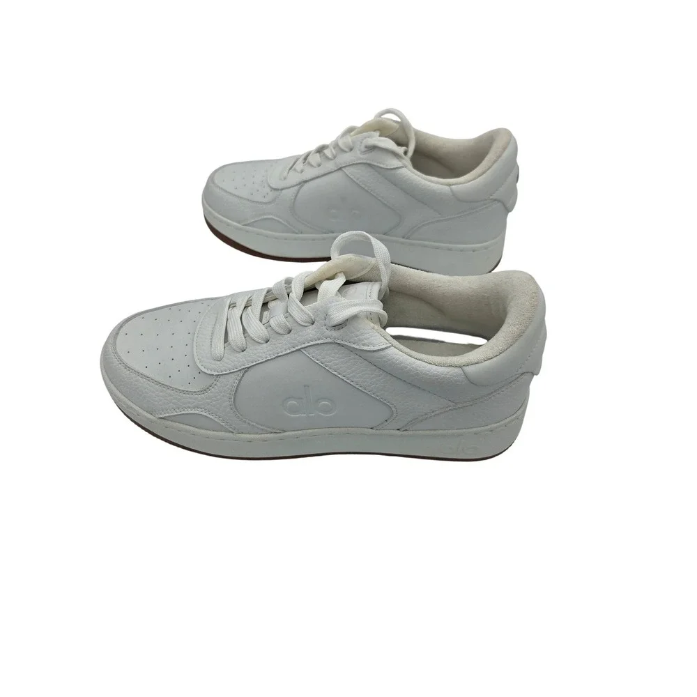 Alo Yoga Alo Recovery Mode Sneakers White Gum Sole Vegan Leather Low Top Shoes